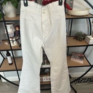 We The Free Womans  White Flared Jeans